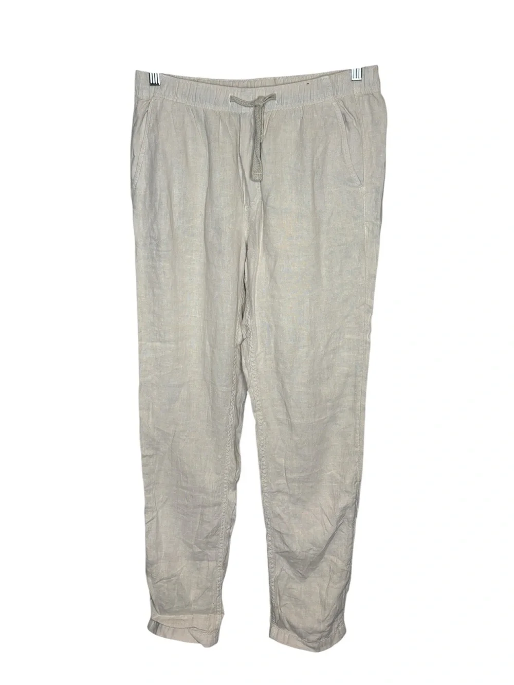 Faherty Linen Drawstring Pants Size S Weathered Sand